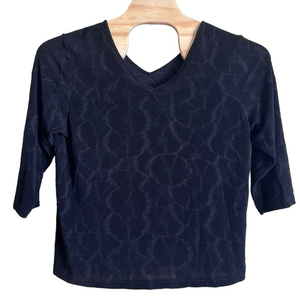 Coldwater‎ Creek black lace overlay top size 1x